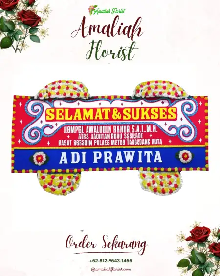 Papan Bunga Ucapan Selamat Medokan Semampir